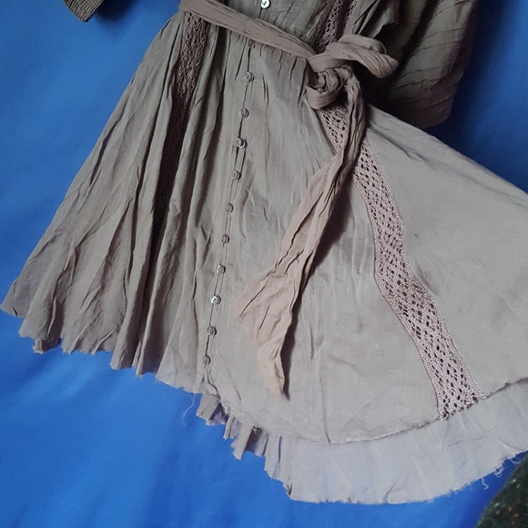 Free People Crochet Lilac purple Prairie sax Dress - Picture 10 of 11